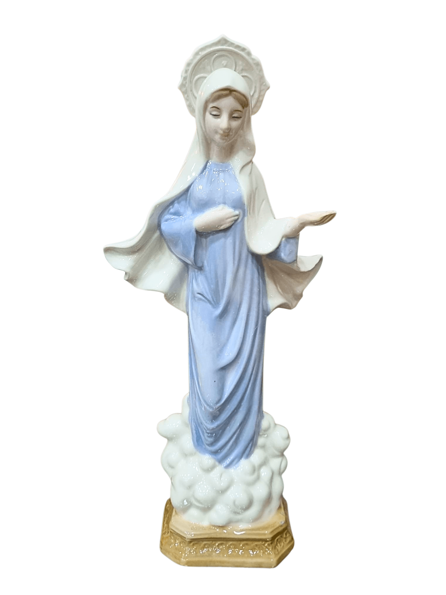Imagem de Nossa Senhora Rainha da Paz em Porcelana 32 cm-TerraCotta Arte Sacra