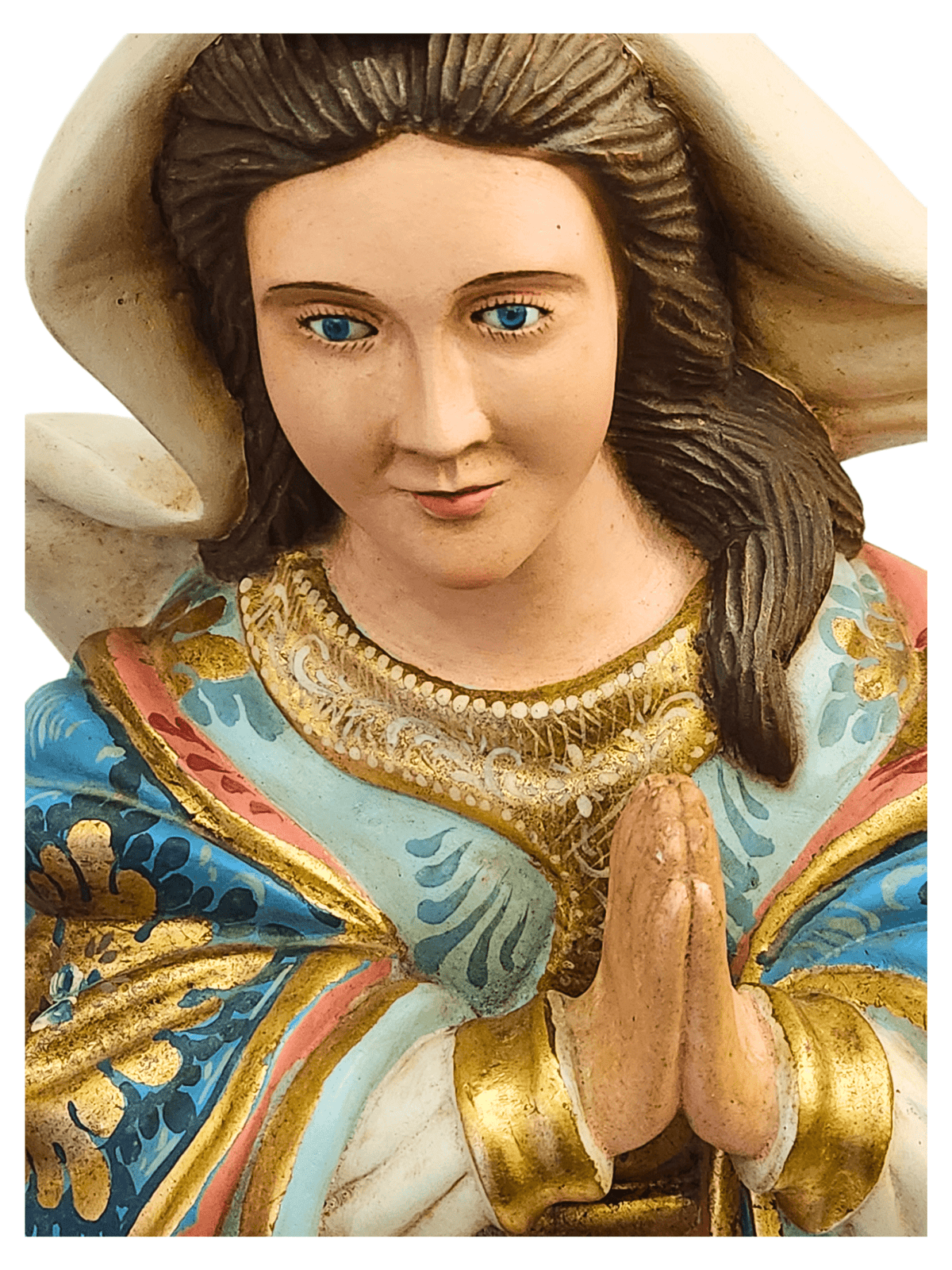 Imagem de Nossa Senhora da Conceição de Madeira Policromada com Olhos de Vidro (Barroco Brasileiro) 80 cm-TerraCotta Arte Sacra