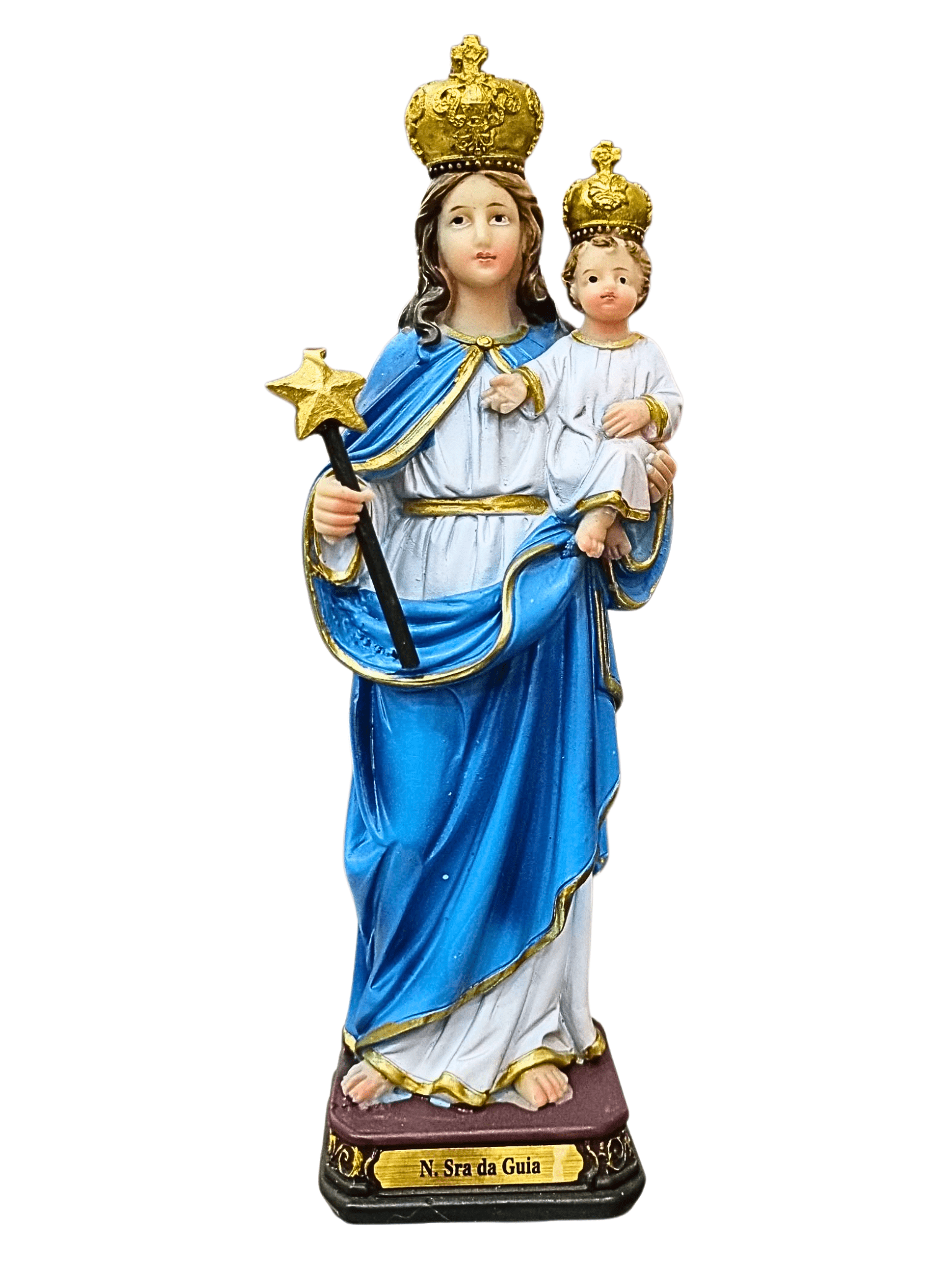 Imagem de Nossa Senhora da Guia em Resina 20 cm-TerraCotta Arte Sacra
