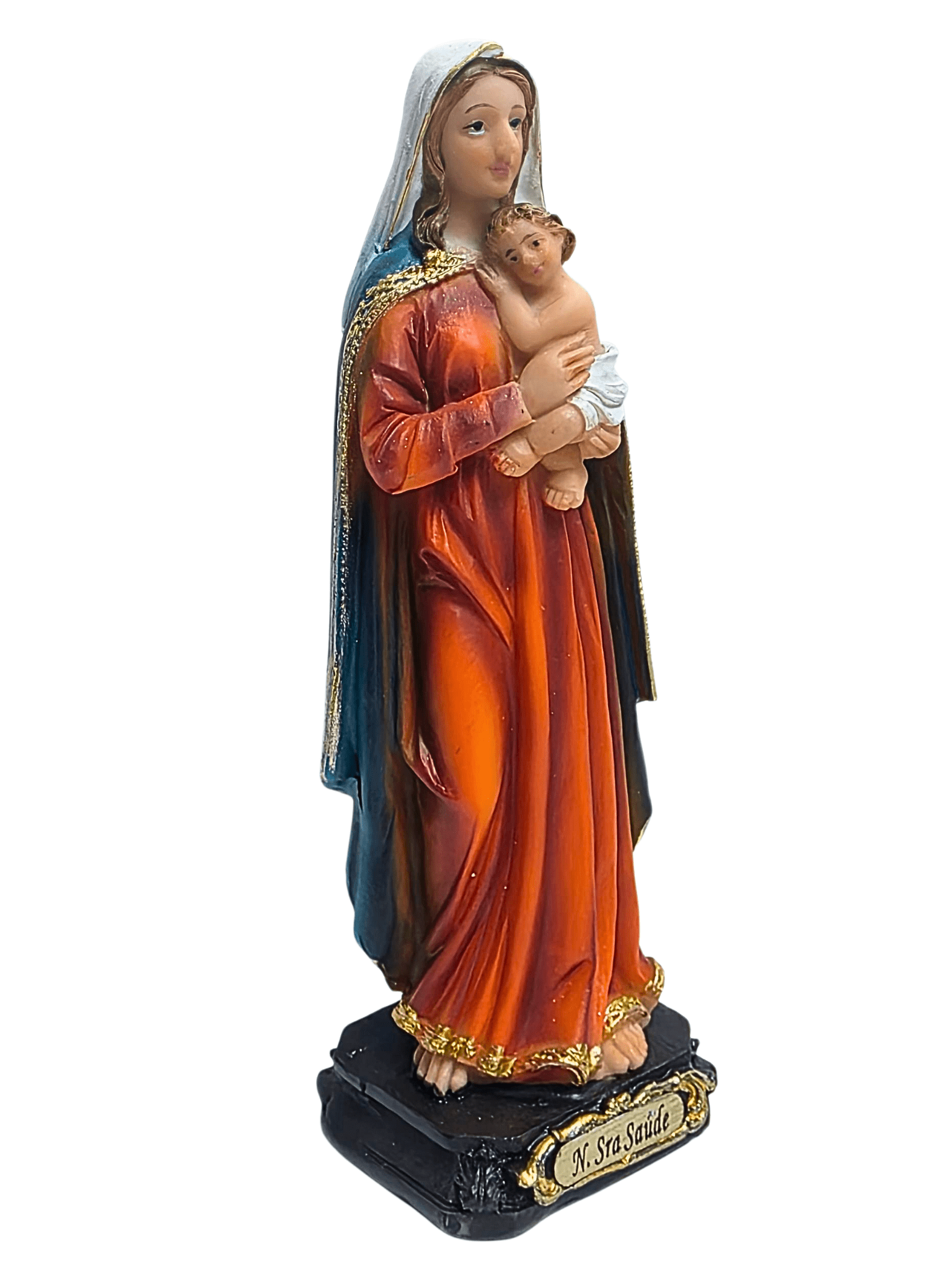 Imagem de Nossa Senhora da Saúde em Resina 12,5 cm-TerraCotta Arte Sacra