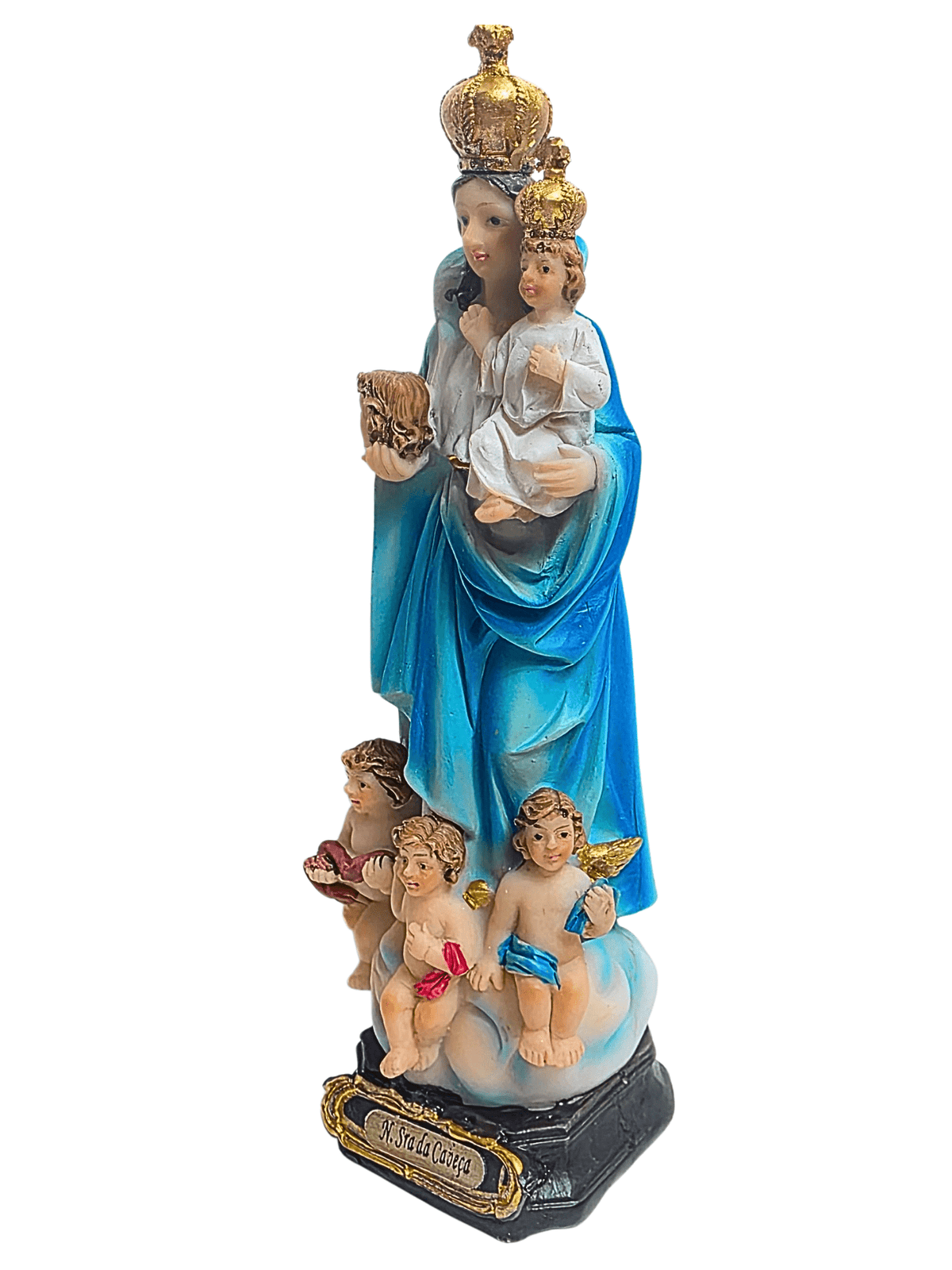 Imagem de Nossa Senhora das Cabeça em Resina 15 cm-TerraCotta Arte Sacra