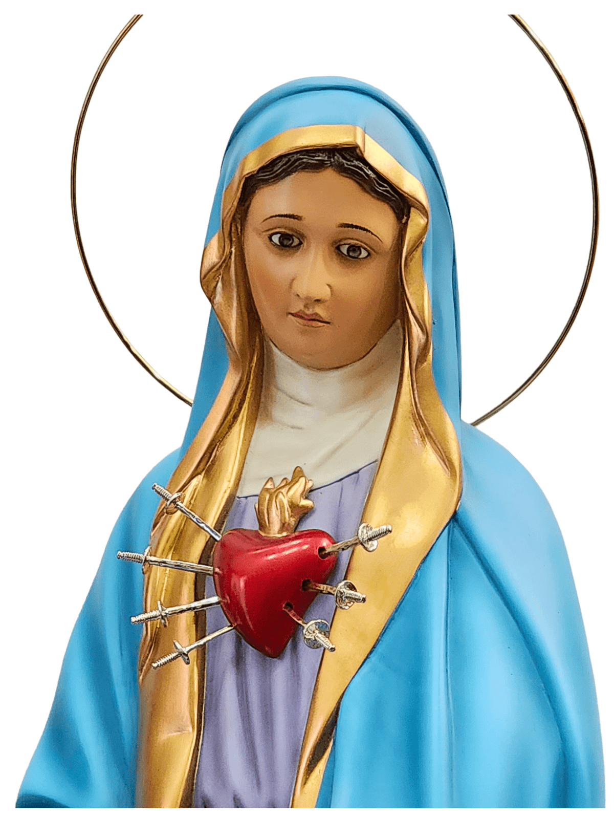 Imagem de Nossa Senhora das Dores com Espada em Pó de Mármore 83 cm-TerraCotta Arte Sacra