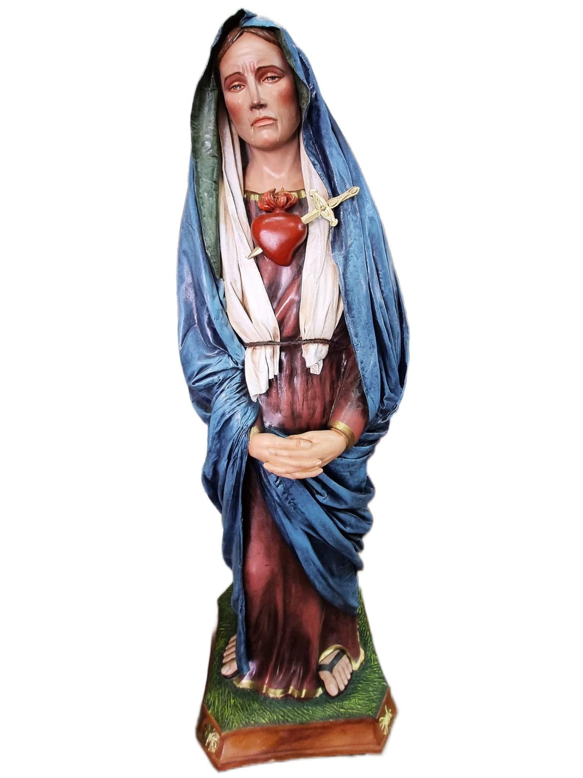 Imagem de Nossa Senhora das Dores em Fibra de Vidro 160 m-TerraCotta Arte Sacra