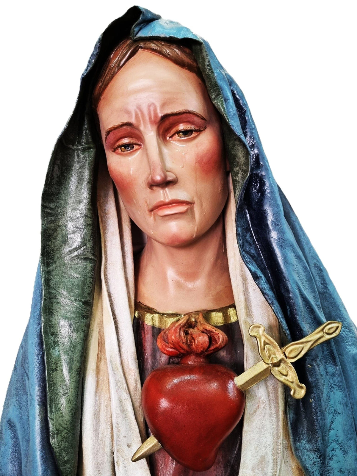 Imagem de Nossa Senhora das Dores em Fibra de Vidro 160 m-TerraCotta Arte Sacra