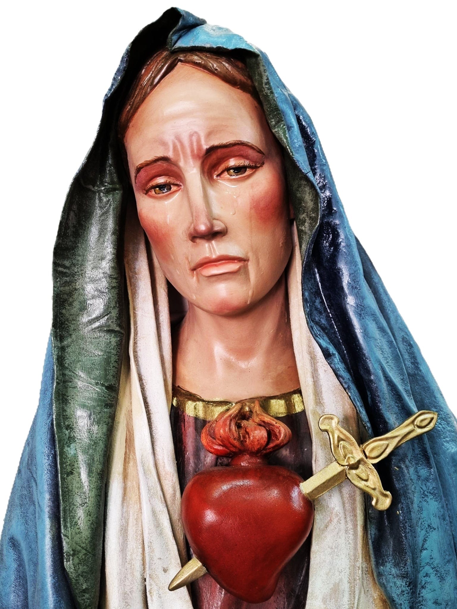 Imagem de Nossa Senhora das Dores em Fibra de Vidro 160 m-TerraCotta Arte Sacra