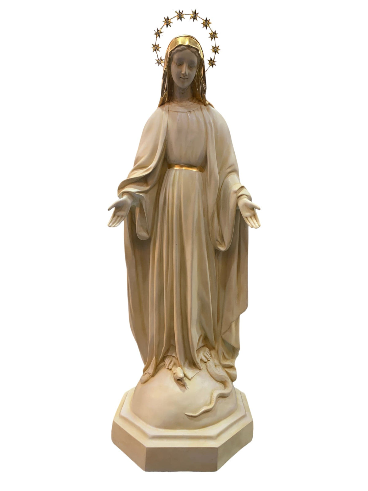 Imagem de Nossa Senhora das Graças com Folha de Ouro 65 cm-TerraCotta Arte Sacra