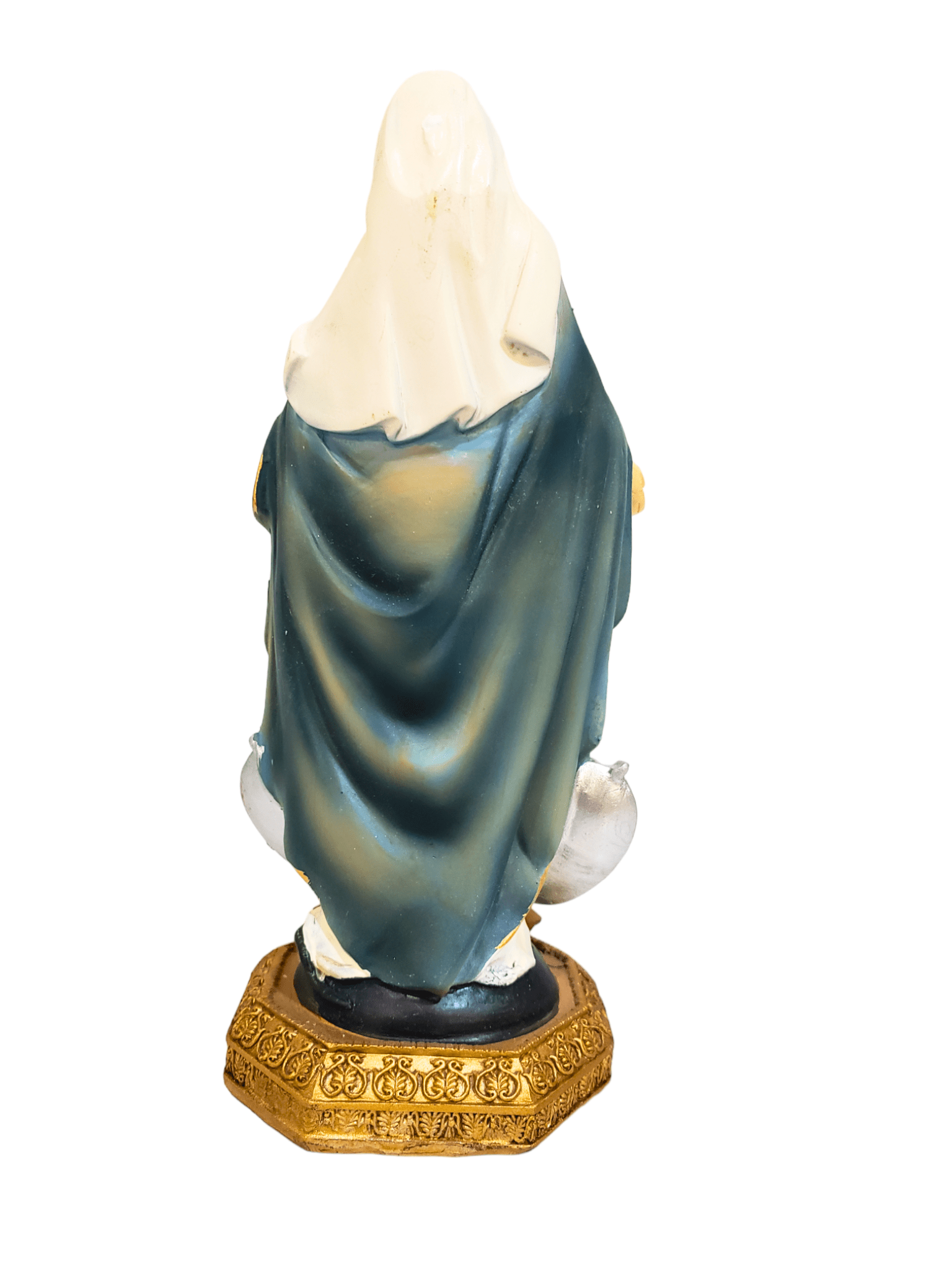 Imagem de Nossa Senhora das Graças com a Medalha Milagrosa 13 cm-TerraCotta Arte Sacra