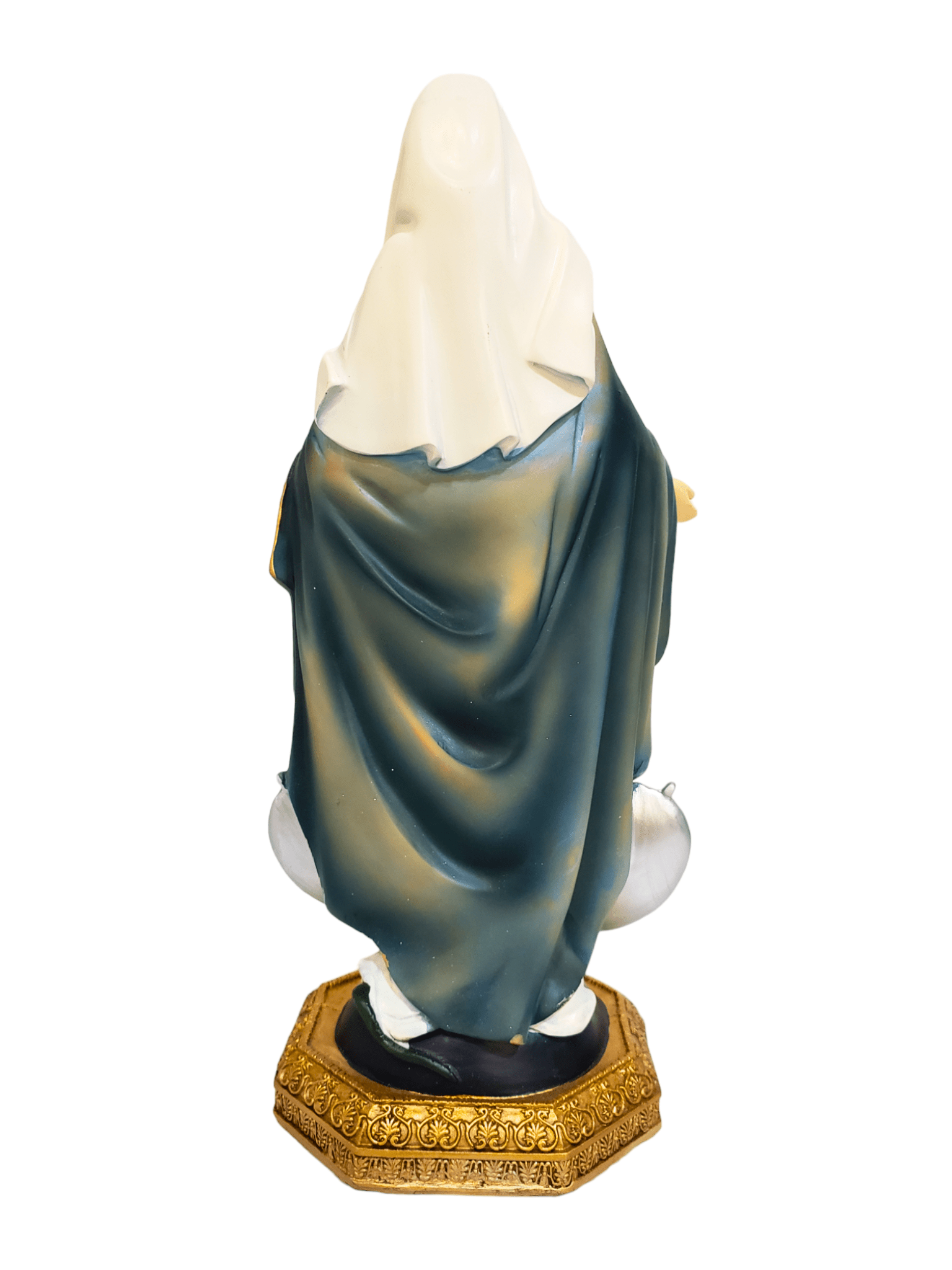 Imagem de Nossa Senhora das Graças com a Medalha Milagrosa 20 cm-TerraCotta Arte Sacra