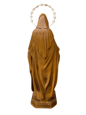 Imagem de Nossa Senhora das Graças em Resina Cor Madeira 20 cm-TerraCotta Arte Sacra