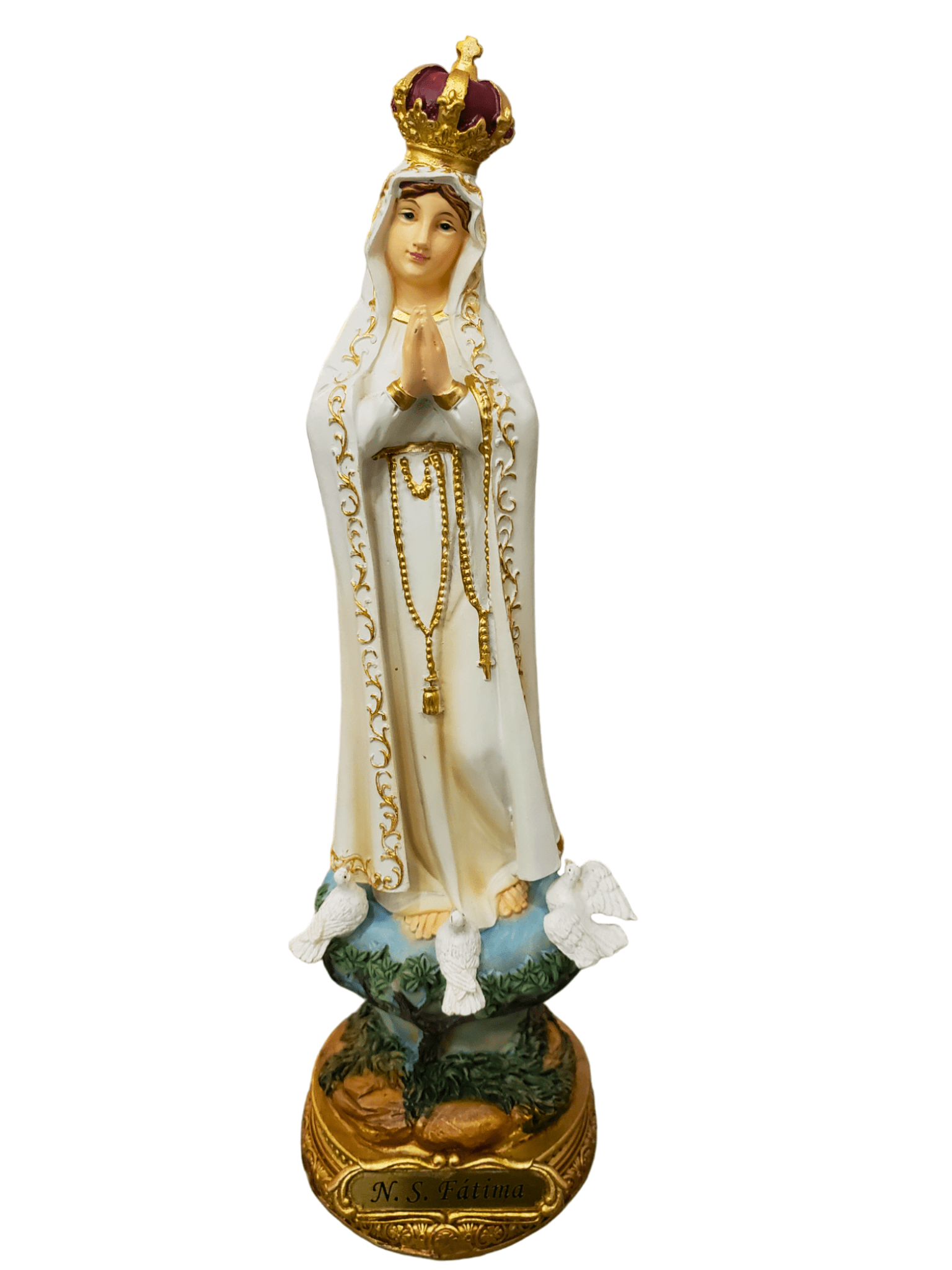 Imagem de Nossa Senhora de Fátima 20 cm-TerraCotta Arte Sacra