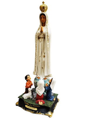 Imagem de Nossa Senhora de Fátima Com Pastores 60 CM-TerraCotta Arte Sacra