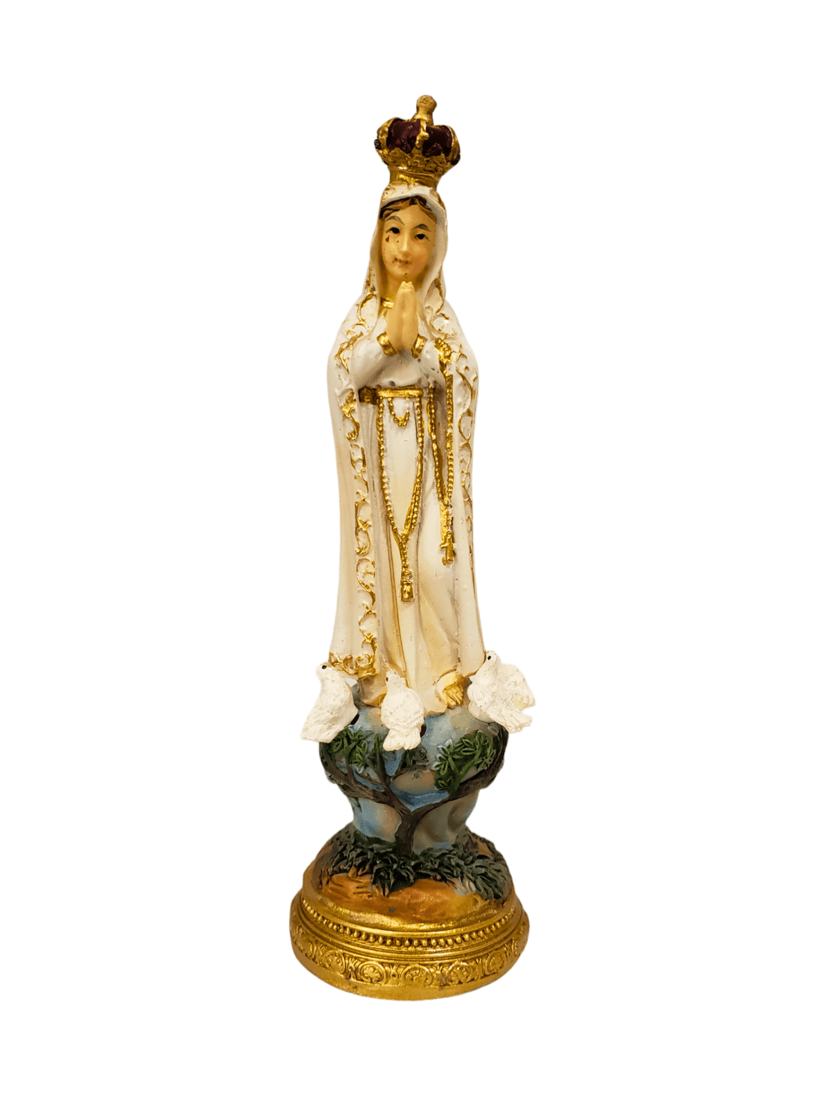 Imagem de Nossa Senhora de Fátima de Resina 10 cm-TerraCotta Arte Sacra