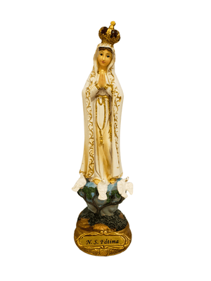 Imagem de Nossa Senhora de Fátima de Resina 13cm-TerraCotta Arte Sacra