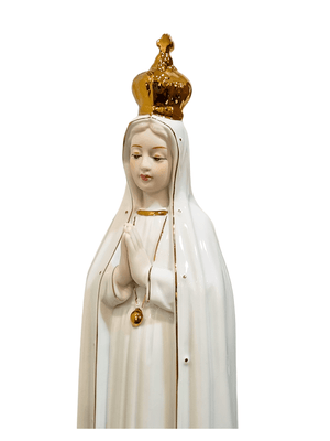 Imagem de Nossa Senhora de Fátima em Porcelana 32 cm-TerraCotta Arte Sacra