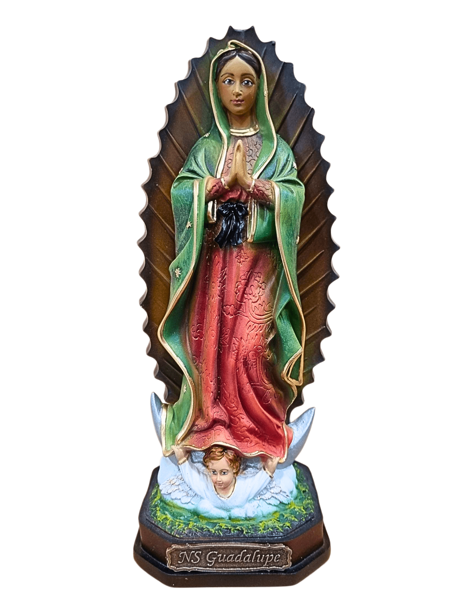 Imagem de Nossa Senhora de Guadalupe em Pó de Mármore Colorida 20 cm-TerraCotta Arte Sacra