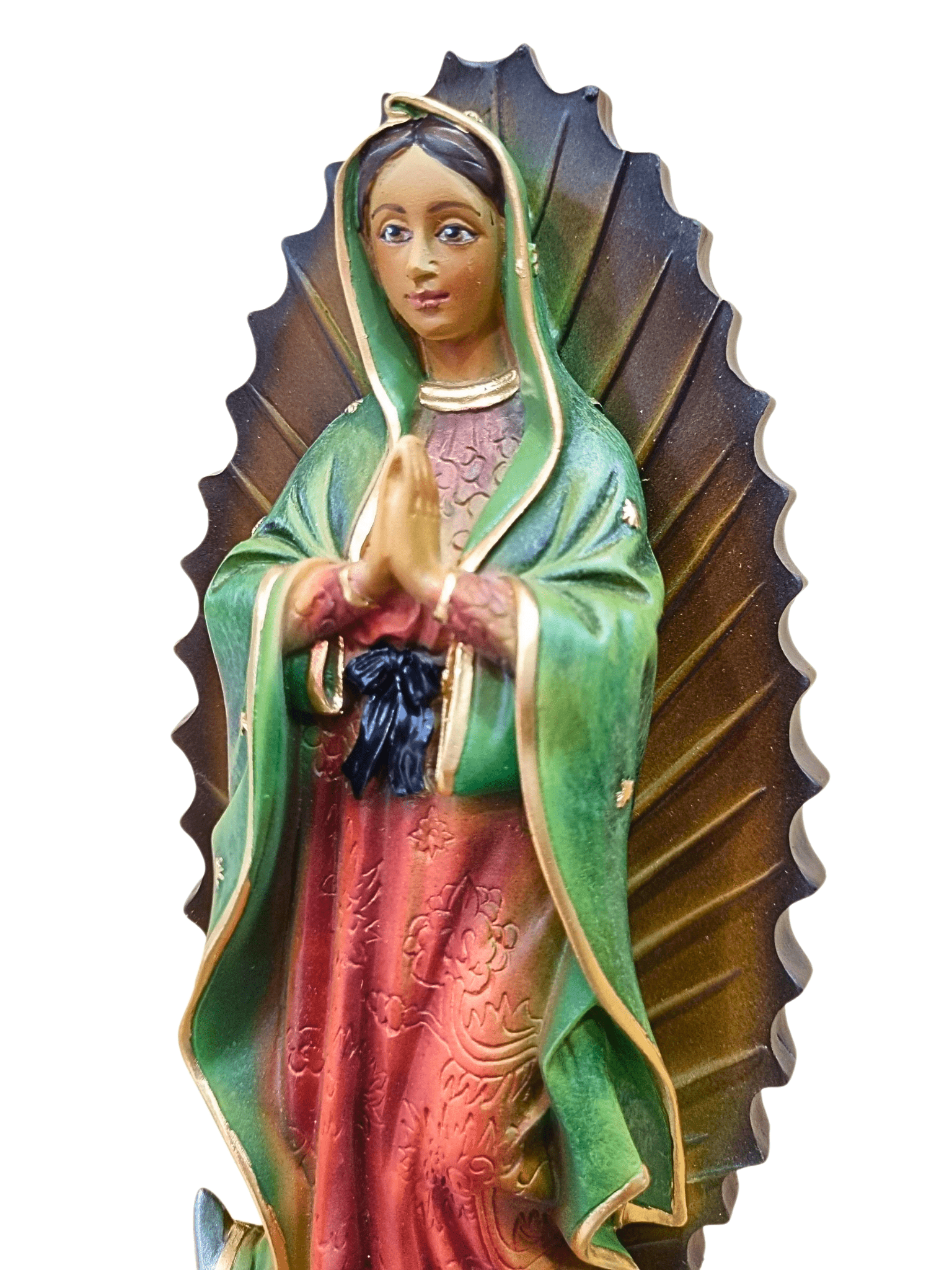 Imagem de Nossa Senhora de Guadalupe em Pó de Mármore Colorida 20 cm-TerraCotta Arte Sacra