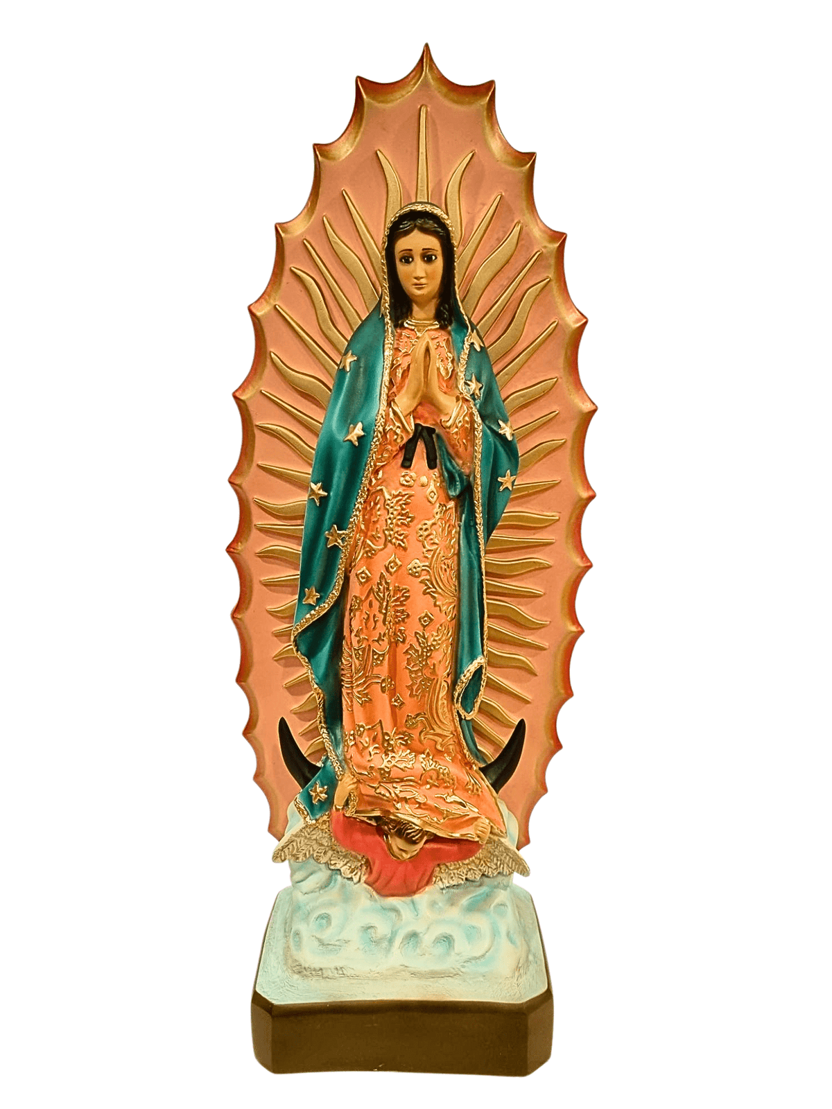 Imagem de Nossa Senhora de Guadalupe em Pó de Mármore com Olhos de Vidro 50 cm-TerraCotta Arte Sacra