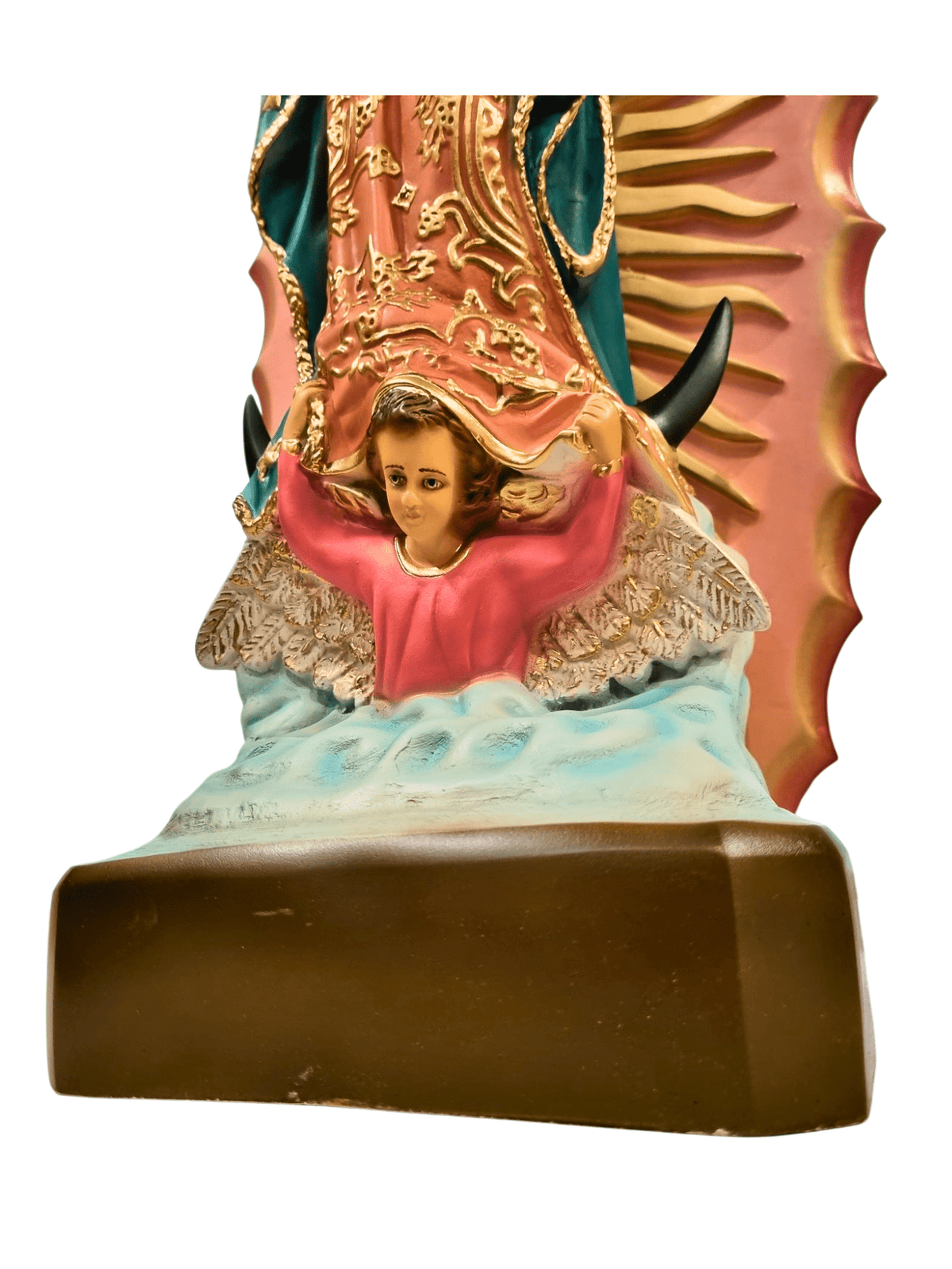 Imagem de Nossa Senhora de Guadalupe em Pó de Mármore com Olhos de Vidro 50 cm-TerraCotta Arte Sacra