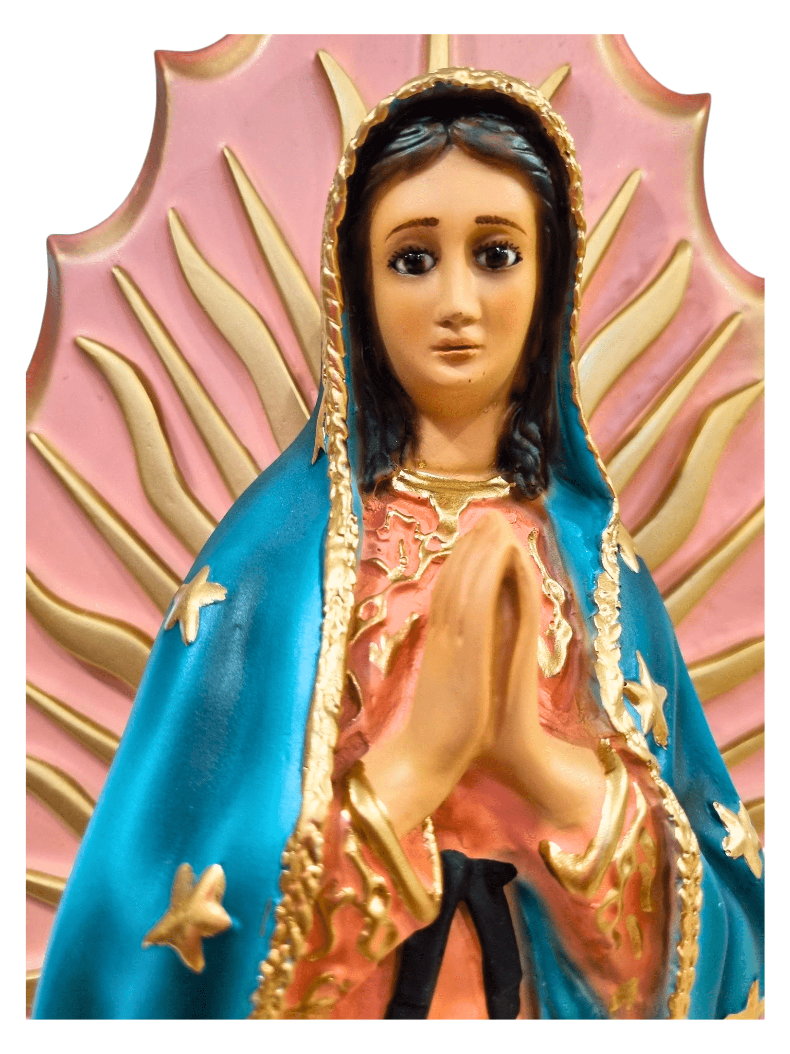Imagem de Nossa Senhora de Guadalupe em Pó de Mármore com Olhos de Vidro 50 cm-TerraCotta Arte Sacra