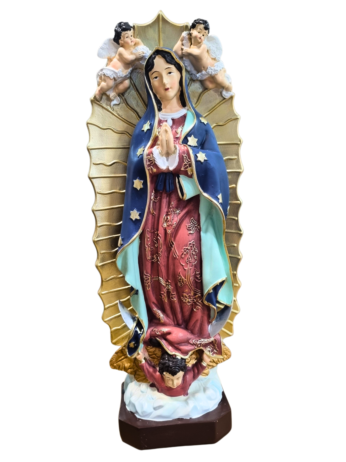 Imagem de Nossa Senhora de Guadalupe em Resina Azul 40 cm-TerraCotta Arte Sacra