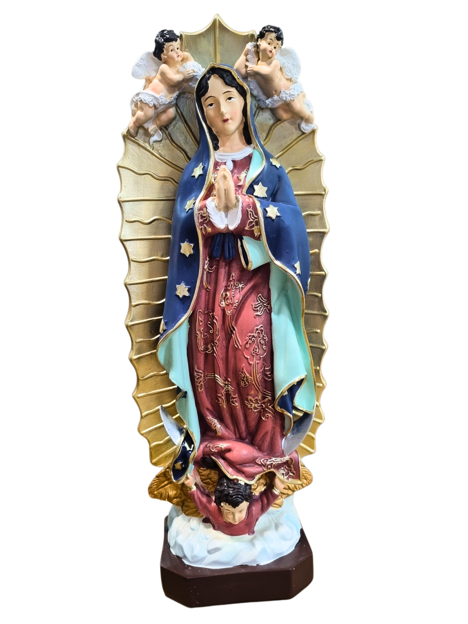 Imagem de Nossa Senhora de Guadalupe em Resina Azul 40 cm-TerraCotta Arte Sacra