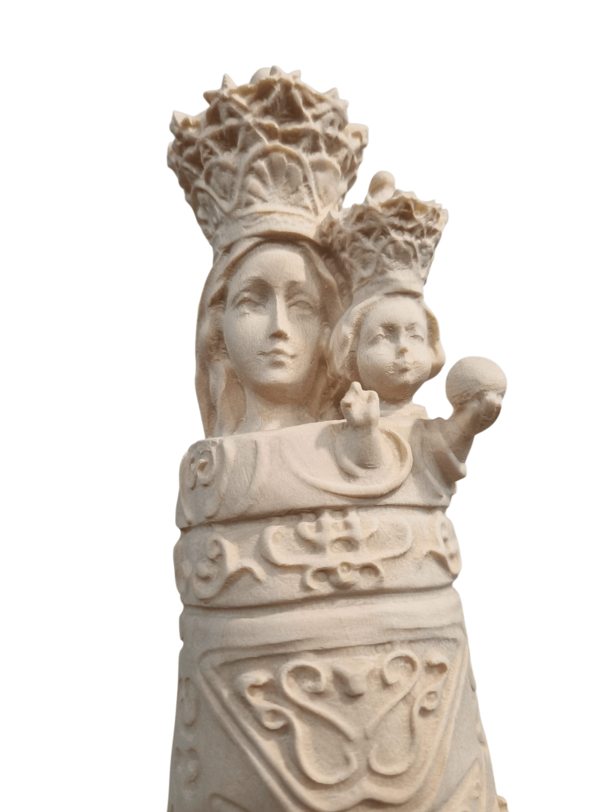 Imagem de Nossa Senhora de Loreto em Madeira Italiana Natural 25 cm-TerraCotta Arte Sacra