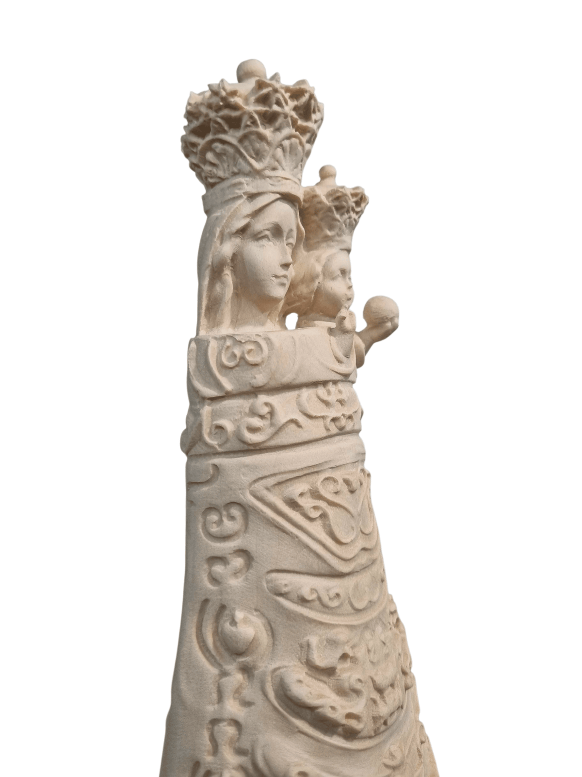 Imagem de Nossa Senhora de Loreto em Madeira Italiana Natural 25 cm-TerraCotta Arte Sacra