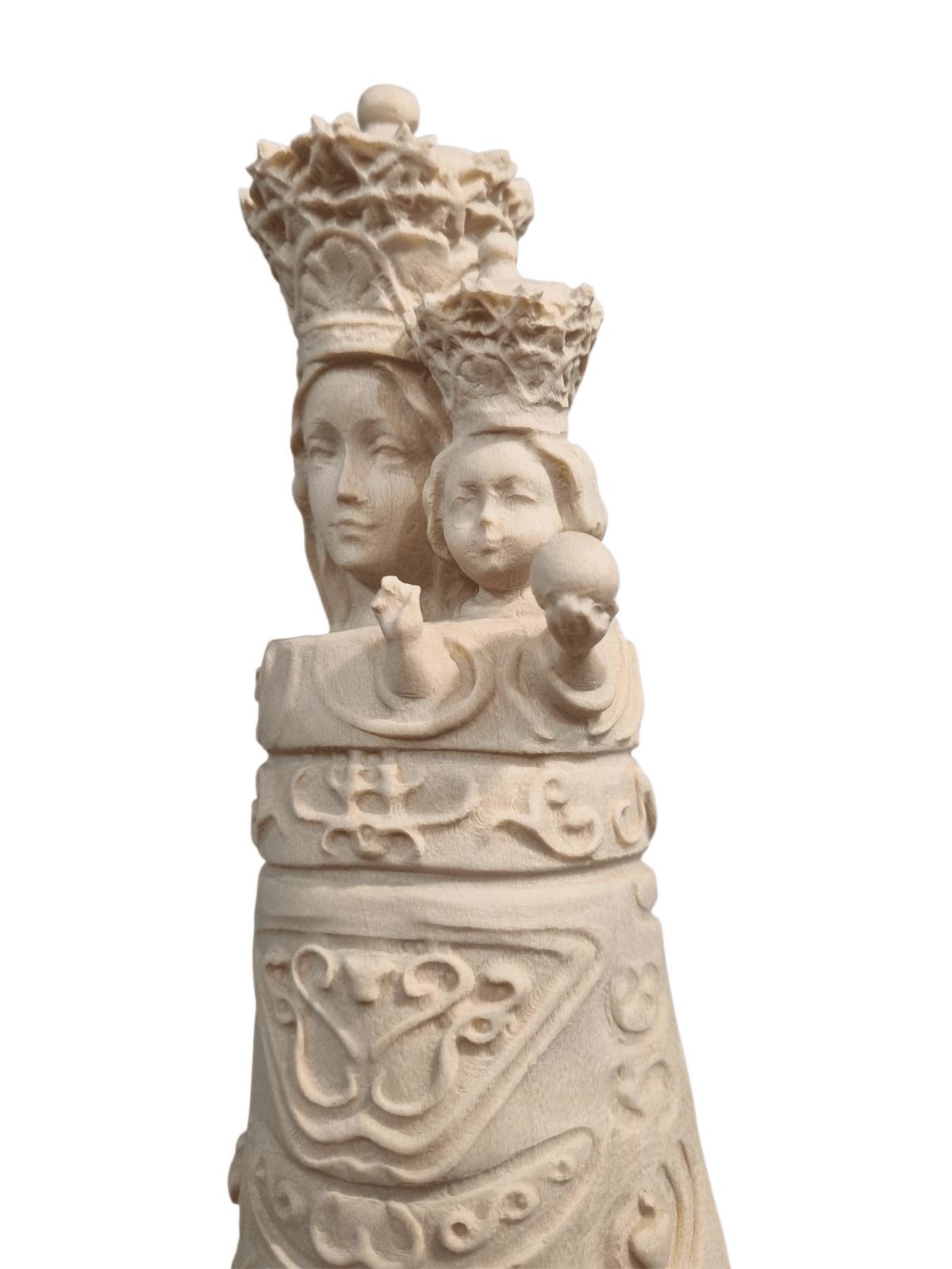 Imagem de Nossa Senhora de Loreto em Madeira Italiana Natural 25 cm-TerraCotta Arte Sacra
