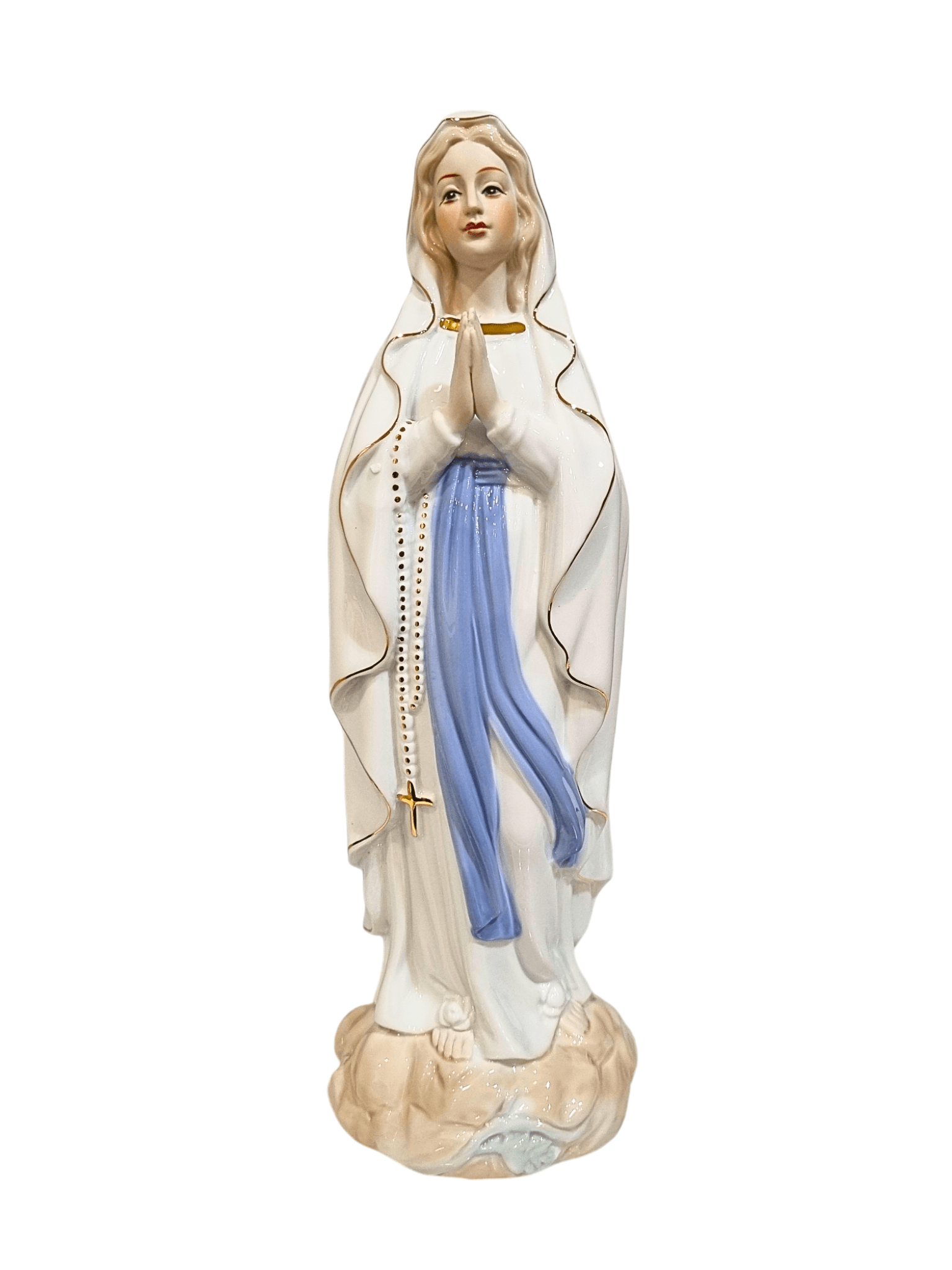 Imagem de Nossa Senhora de Lourdes em Porcelana 30,5 cm-TerraCotta Arte Sacra