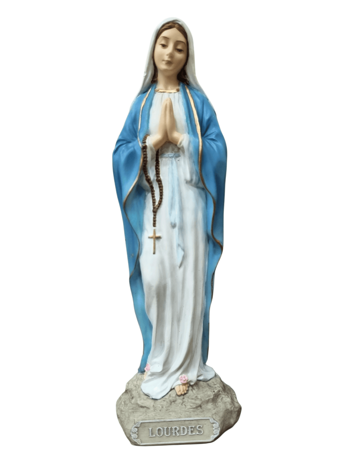 Imagem de Nossa Senhora de Lourdes em Resina Colorida 15,5 cm-TerraCotta Arte Sacra
