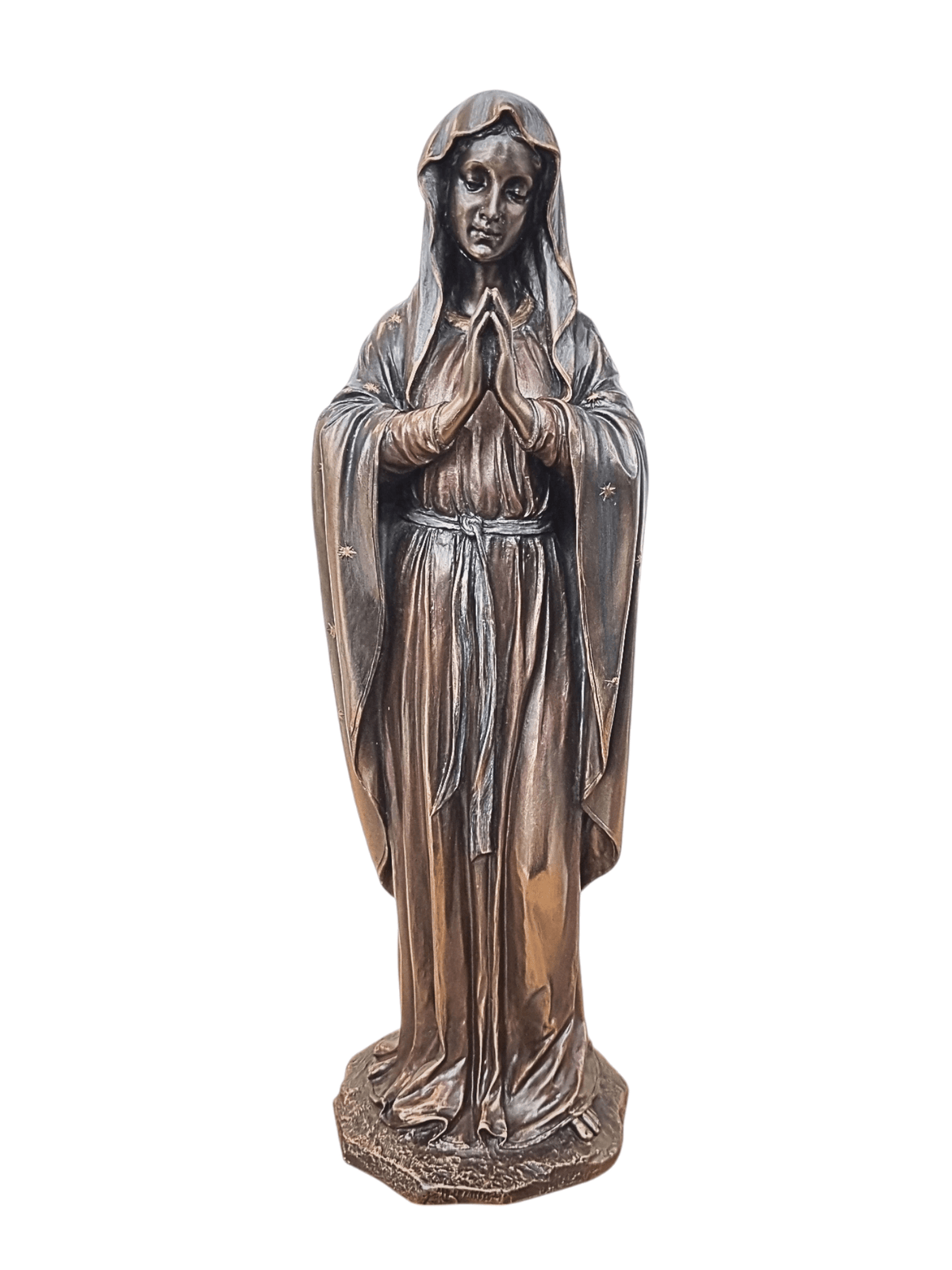 Imagem de Nossa Senhora de Pentecostes com Acabamento em Bronze 30 cm-TerraCotta Arte Sacra