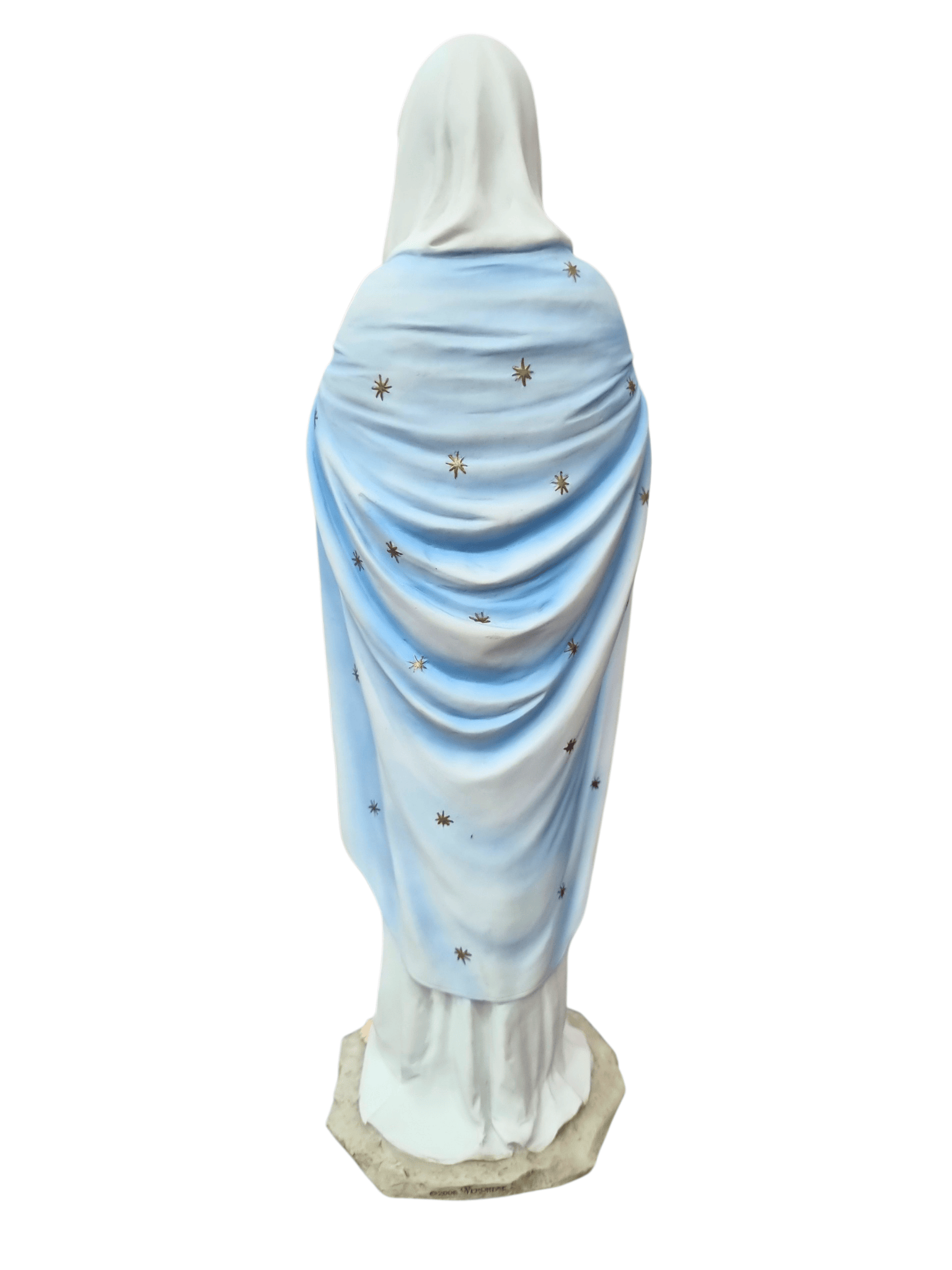 Imagem de Nossa Senhora de Pentecostes em Pó de Mármore Colorida 30 cm-TerraCotta Arte Sacra