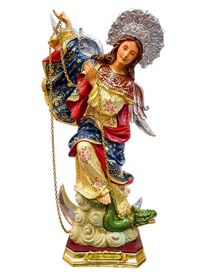 Imagem de Nossa Senhora do Apocalipse Policromada 40 cm-TerraCotta Arte Sacra