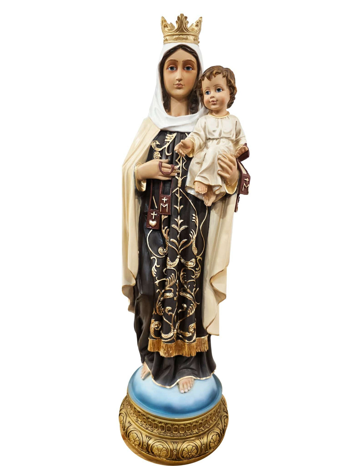 Imagem de Nossa Senhora do Carmo Pó de Mármore 60 cm-TerraCotta Arte Sacra