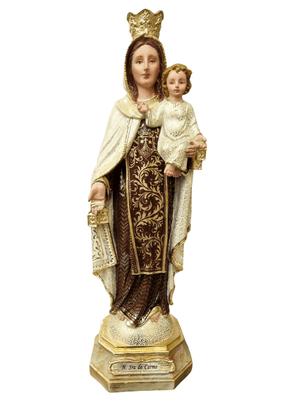 Imagem de Nossa Senhora do Carmo Policromada 50 cm-TerraCotta Arte Sacra