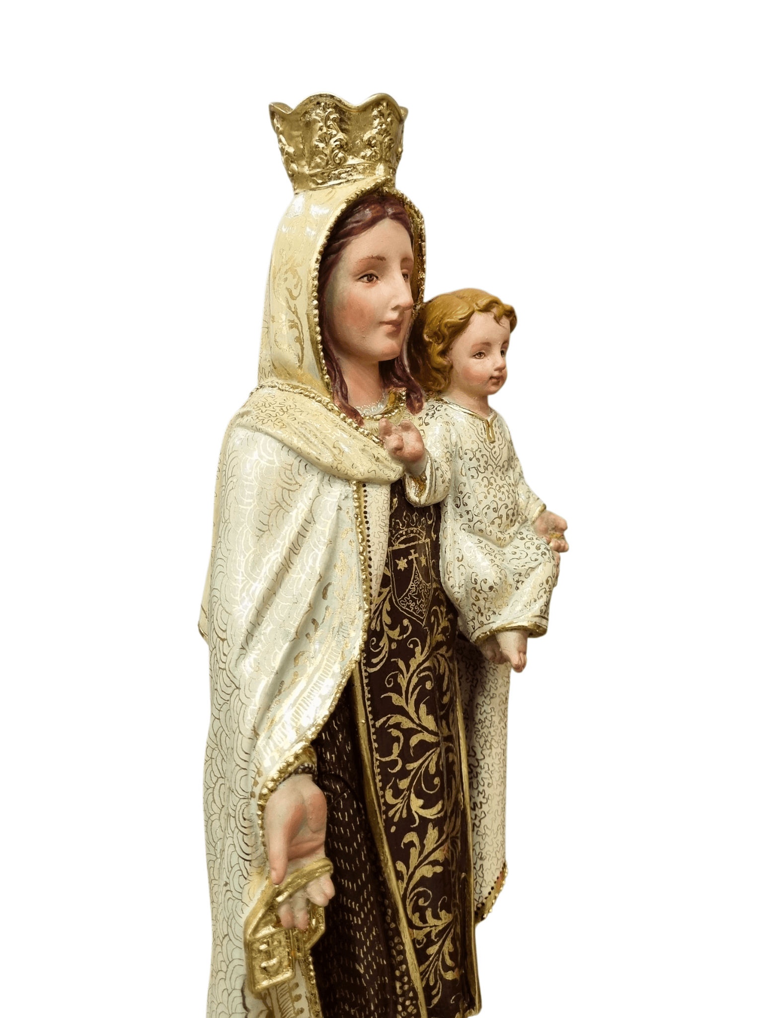 Imagem de Nossa Senhora do Carmo Policromada 50 cm-TerraCotta Arte Sacra