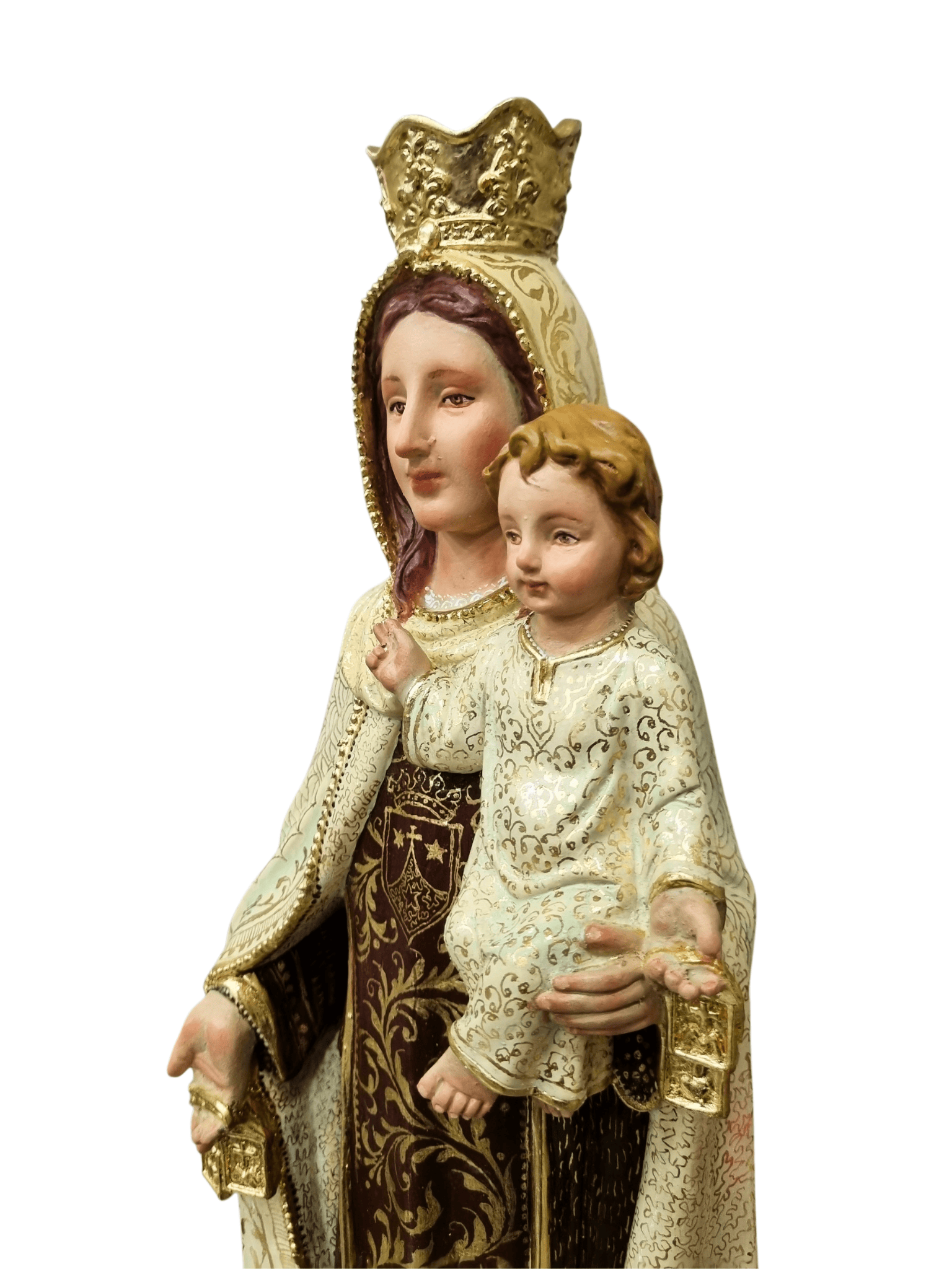 Imagem de Nossa Senhora do Carmo Policromada 50 cm-TerraCotta Arte Sacra