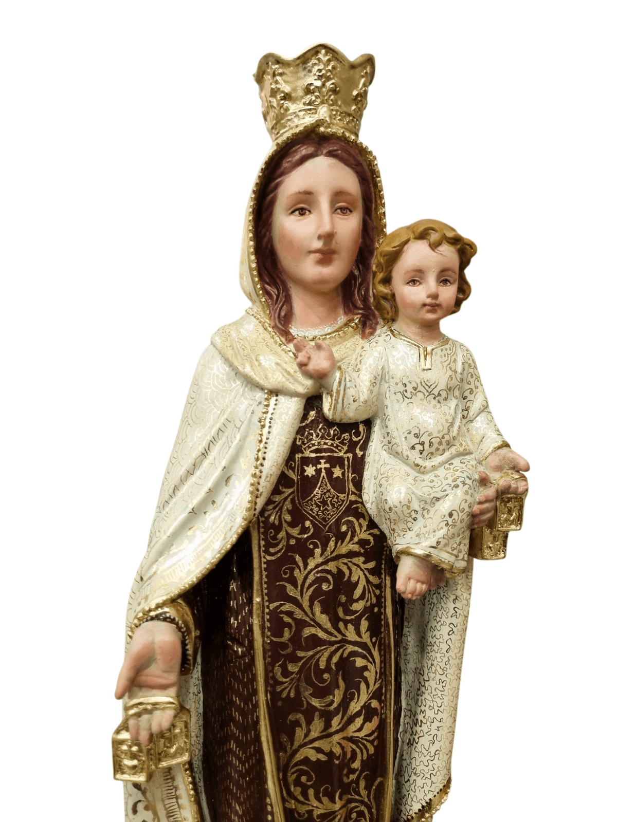 Imagem de Nossa Senhora do Carmo Policromada 50 cm-TerraCotta Arte Sacra