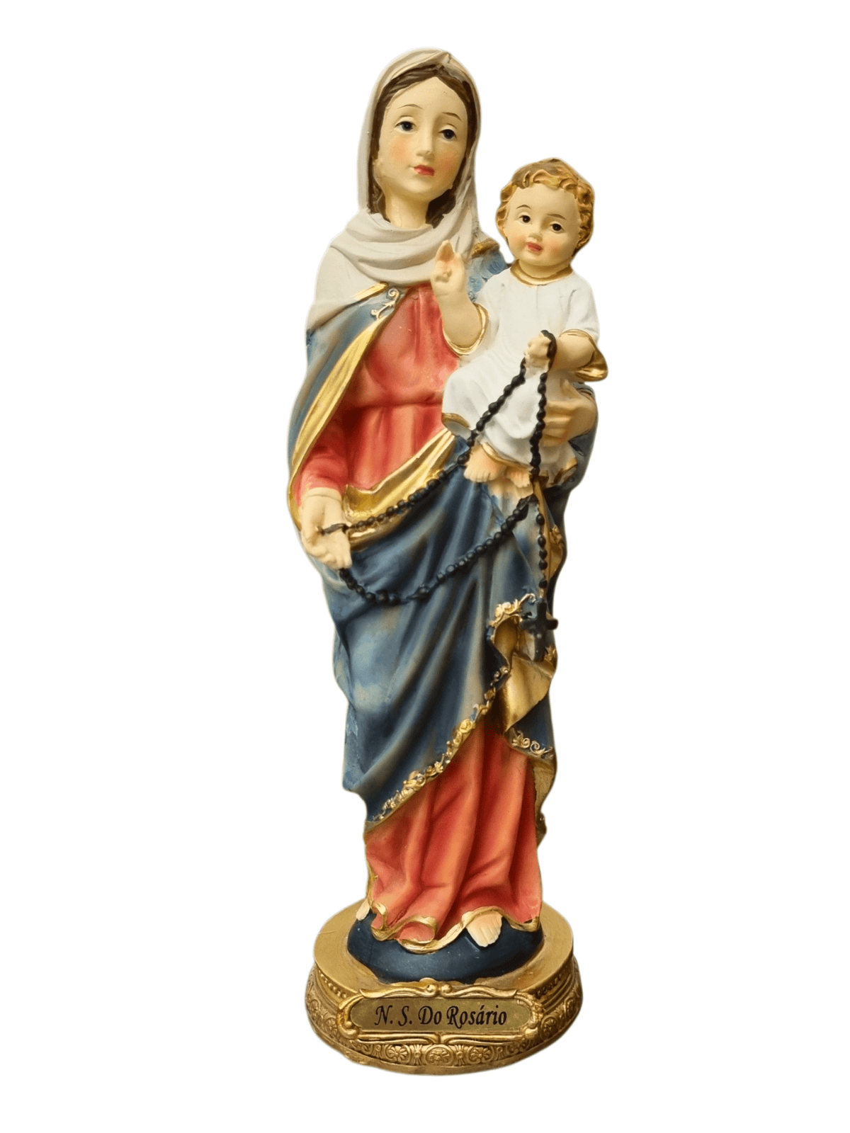 Imagem de Nossa Senhora do Rosário em Resina 20 cm-TerraCotta Arte Sacra