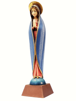 Imagem de Nossa Senhora do Silêncio em Madeira Italiana 17,5cm-TerraCotta Arte Sacra