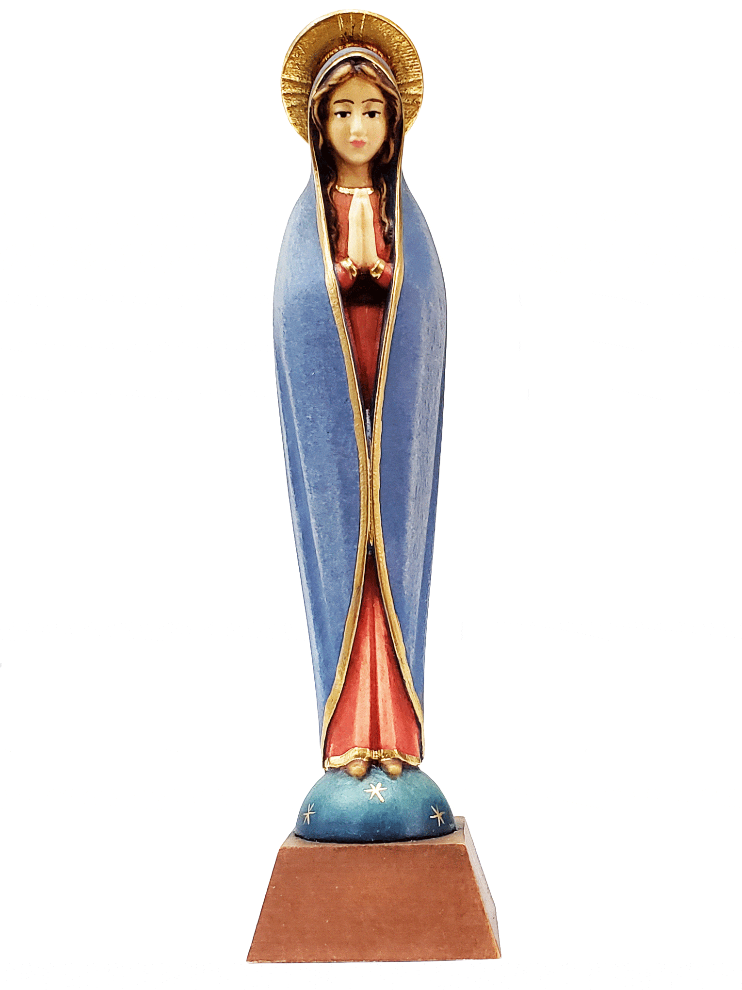 Imagem de Nossa Senhora do Silêncio em Madeira Italiana 17,5cm-TerraCotta Arte Sacra
