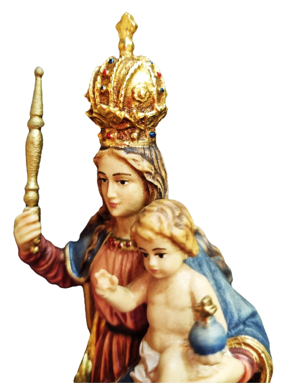 Imagem de Nossa Senhora dos Milagres em Madeira Italiana 16 cm-TerraCotta Arte Sacra