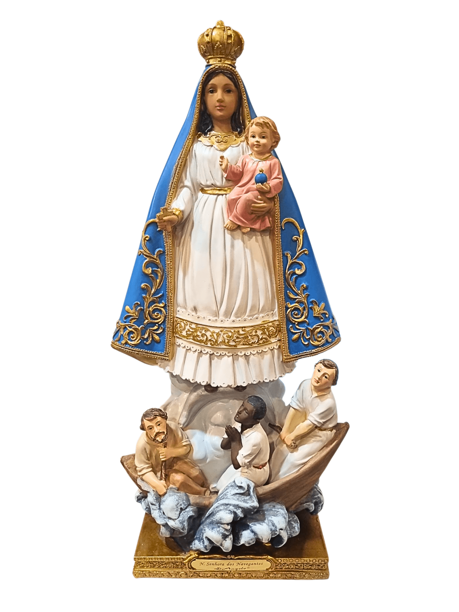 Imagem de Nossa Senhora dos Navegantes em Resina 40 cm-TerraCotta Arte Sacra