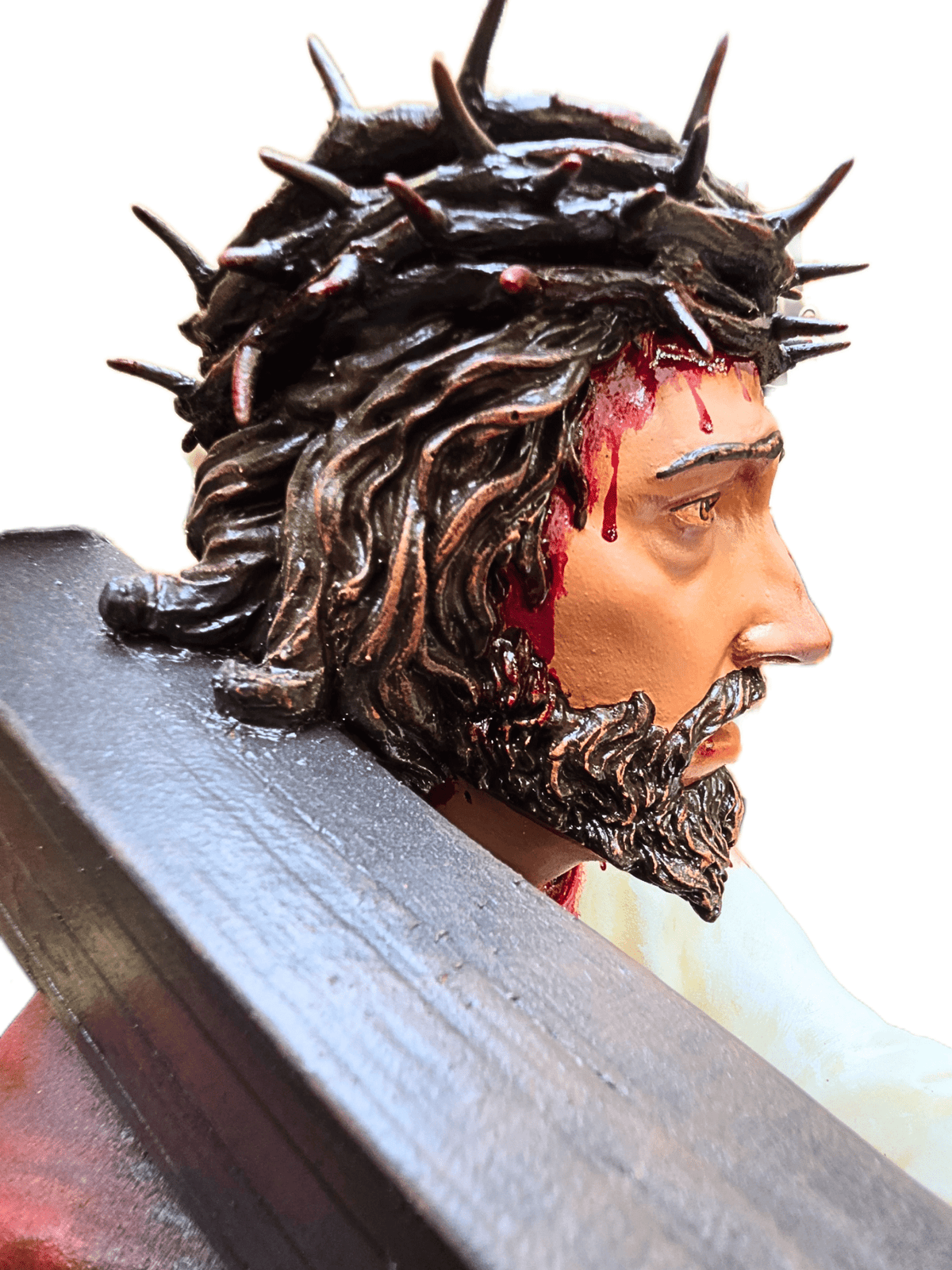 Imagem de Nosso Senhor dos Passos Colorida em Fibra de Vidro 130 m-TerraCotta Arte Sacra