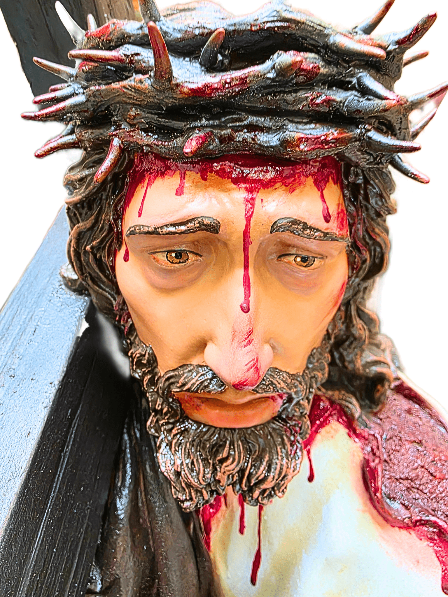 Imagem de Nosso Senhor dos Passos Colorida em Fibra de Vidro 130 m-TerraCotta Arte Sacra