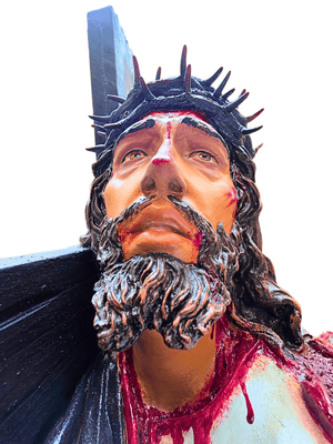 Imagem de Nosso Senhor dos Passos Colorida em Fibra de Vidro 130 m-TerraCotta Arte Sacra