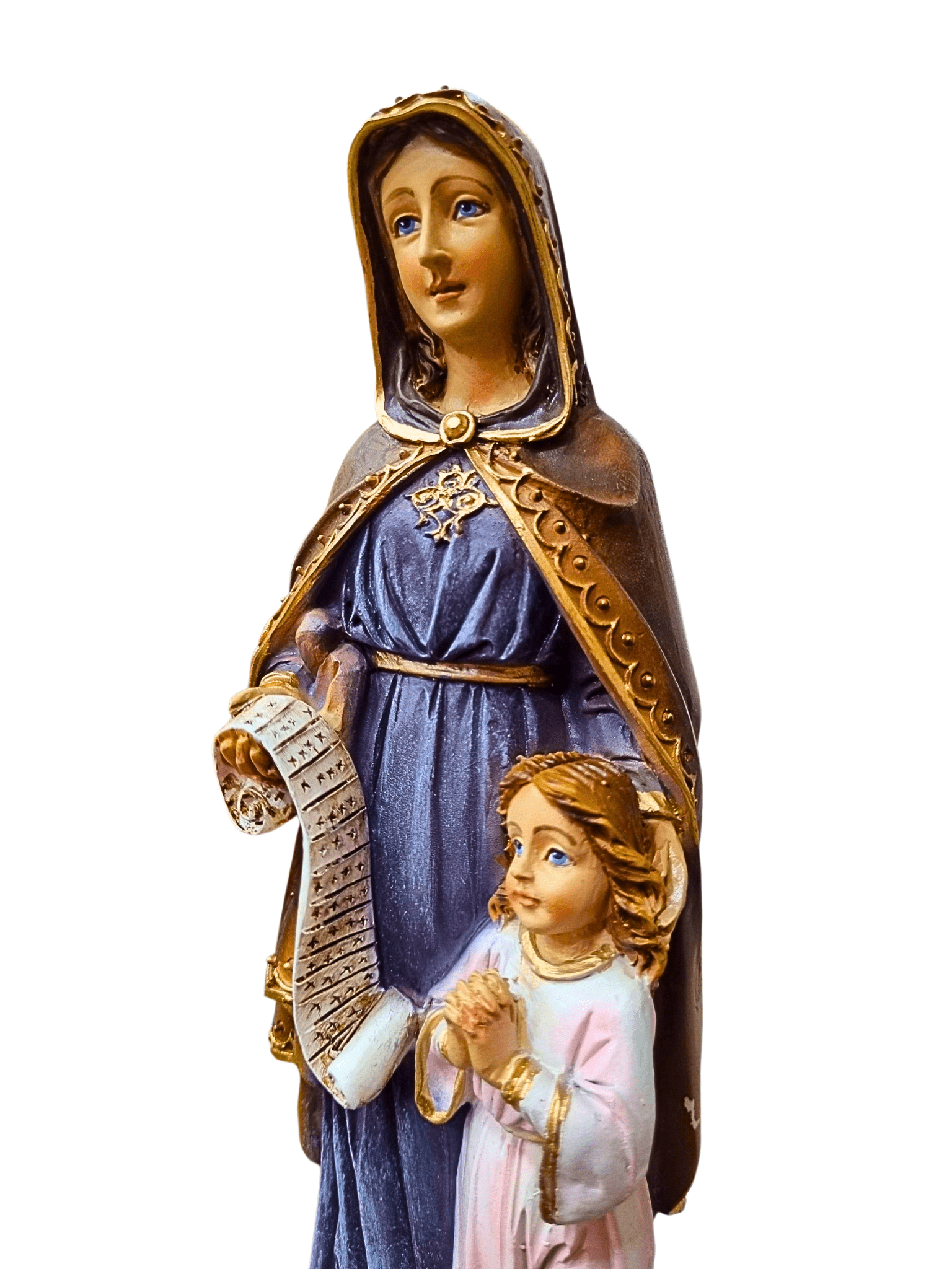 Imagem de Santa Ana em Pó de Mármore Colorida 20 cm-TerraCotta Arte Sacra