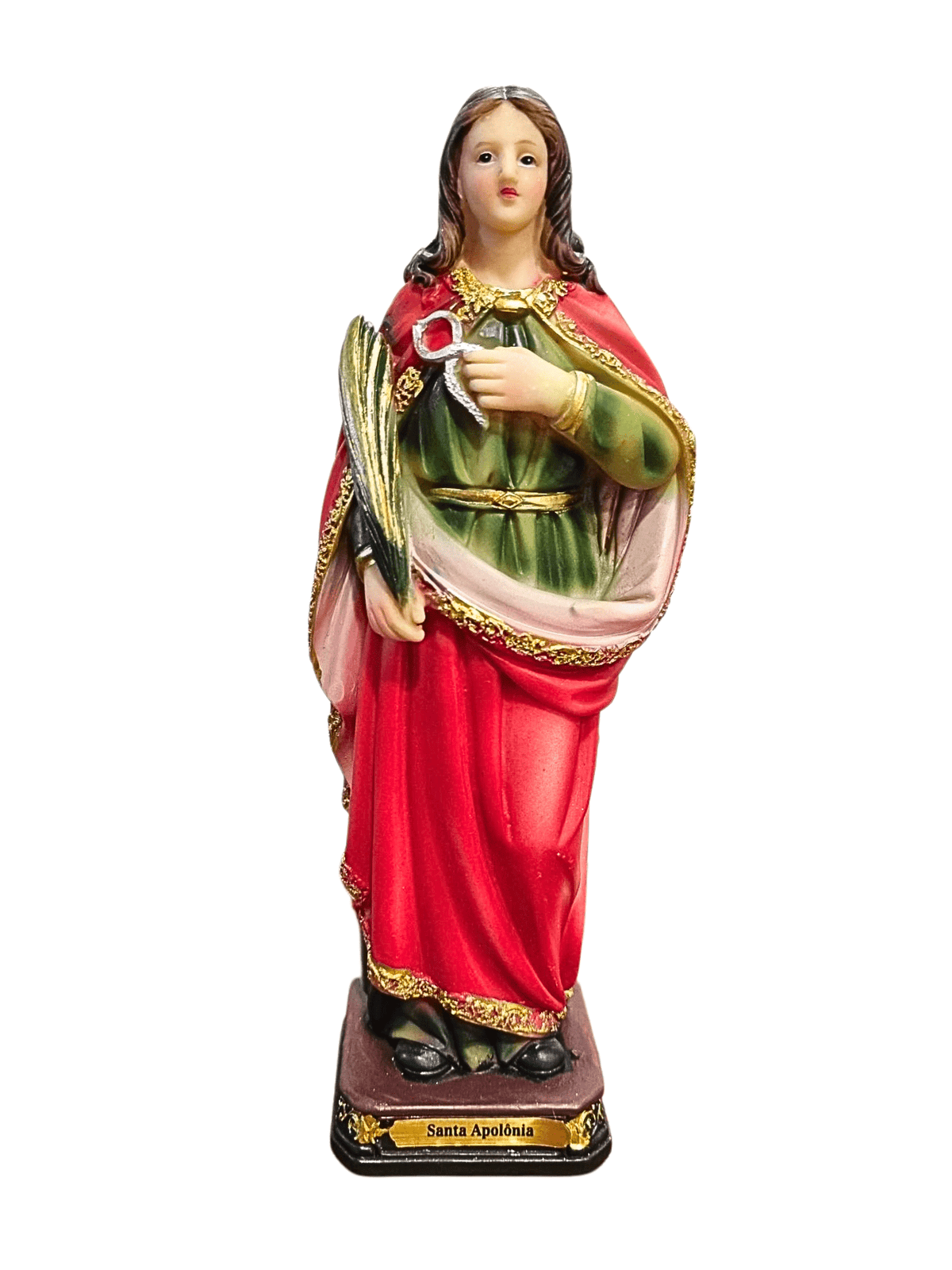 Imagem de Santa Apolônia em Resina 20 cm-TerraCotta Arte Sacra