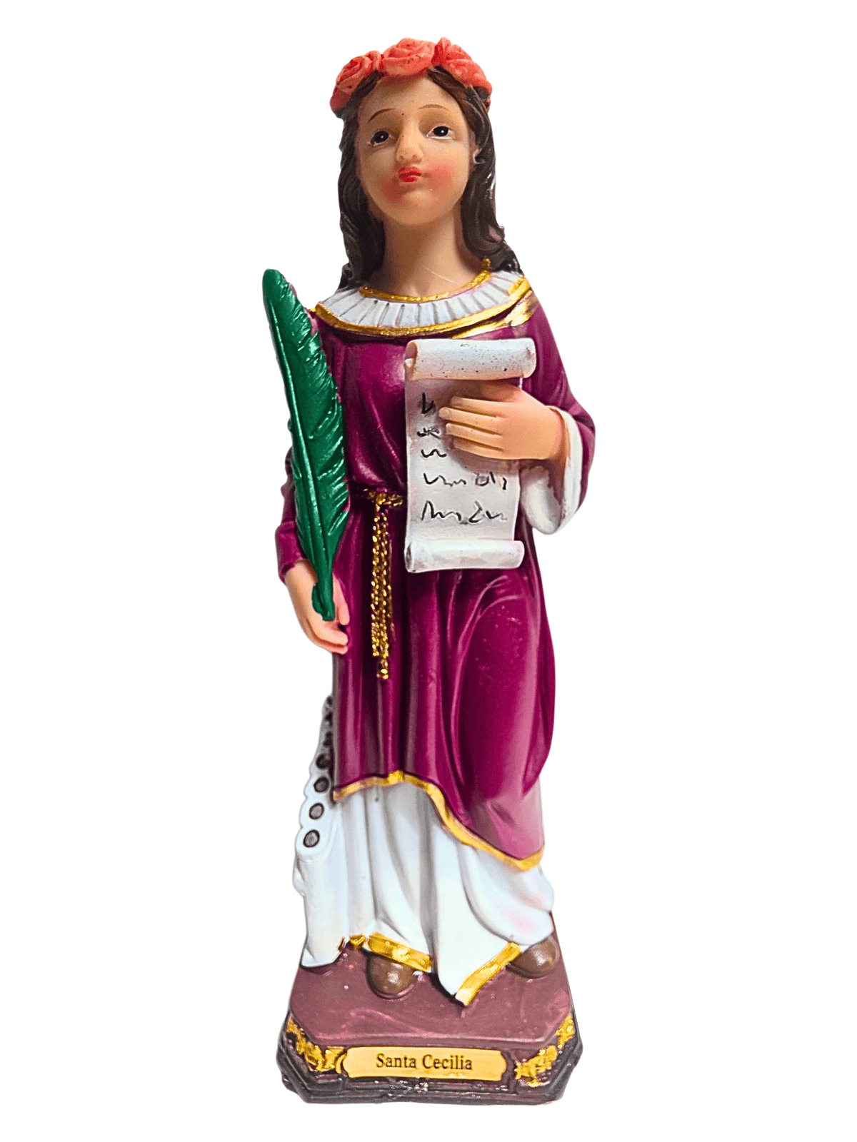 Imagem de Santa Cecília em Resina 20 cm-TerraCotta Arte Sacra