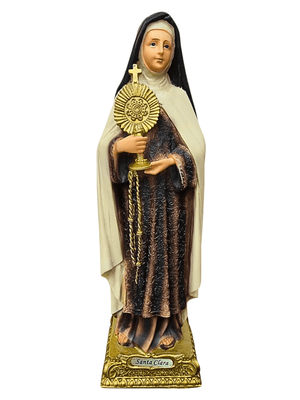 Imagem de Santa Clara 30 cm de Resina-TerraCotta Arte Sacra